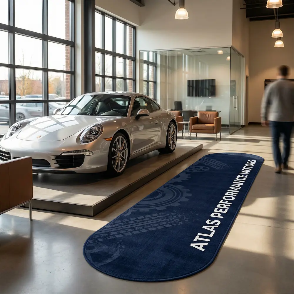 Custom Car Dealership Logo Rugs