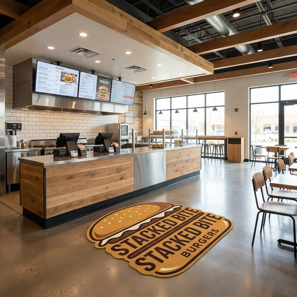 Custom Restaurant Logo Rugs