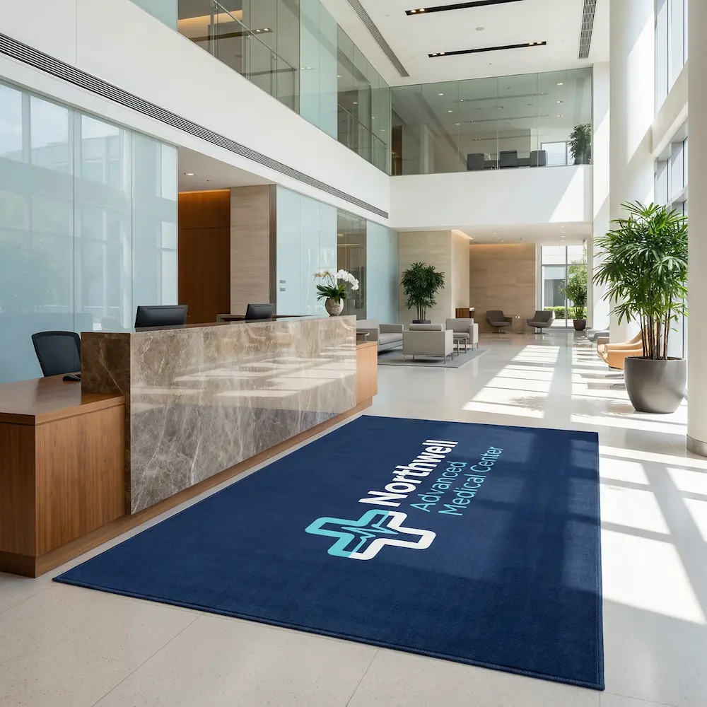 Custom Medical Center Logo Rugs